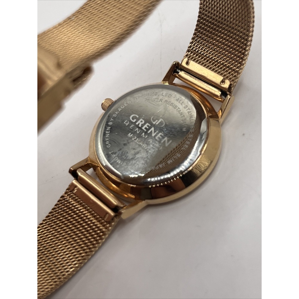 Grenen Denmark Slim Women's Watch MOP Dial Rose Gold Band- New Battery - Picture 4 of 7
